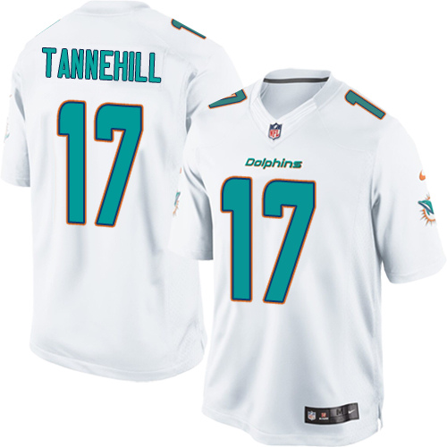 Men's Limited Ryan Tannehill Nike Jersey White Road - #17 NFL Miami Dolphins